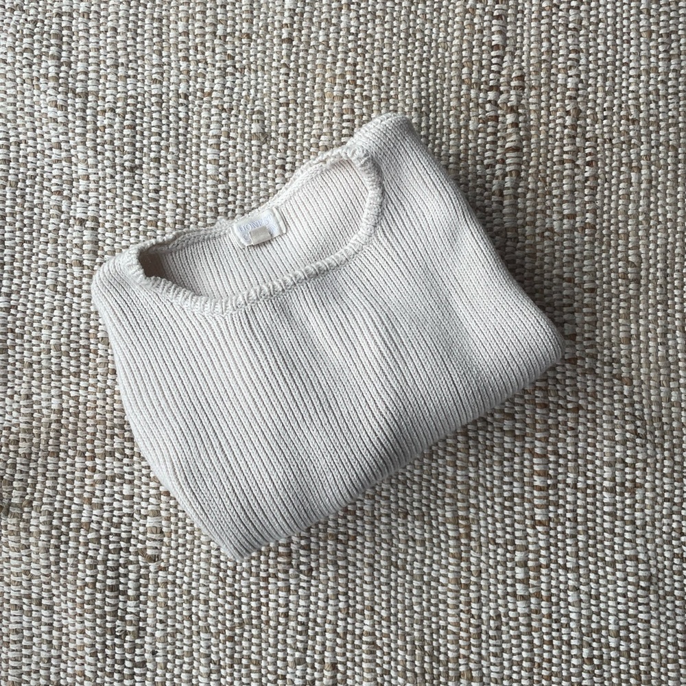 Honest Cotton Travel Sweater in Cream